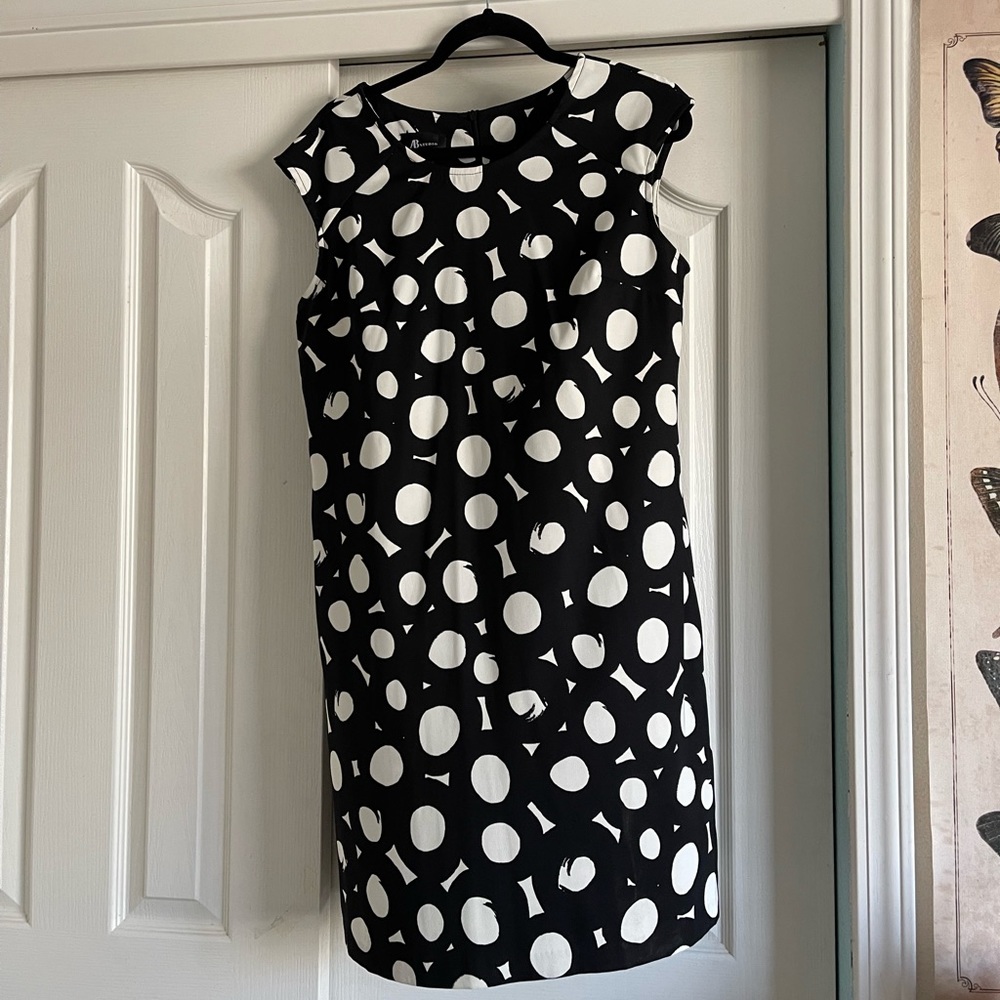 black and white dress